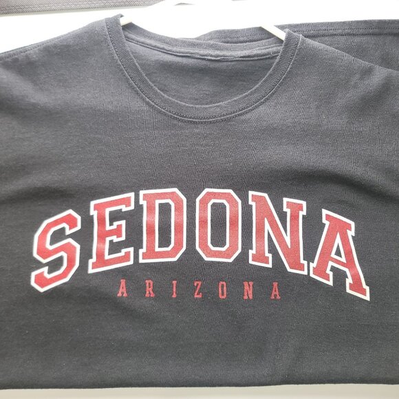 Vintage Women's Large Sedona Arizona Black Short Sleeve Graphic T-Shirt No Tags - Picture 5 of 8